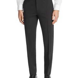 Theory Men's Mayer New Tailor Style Black Wool Slim Fit Suit Pants